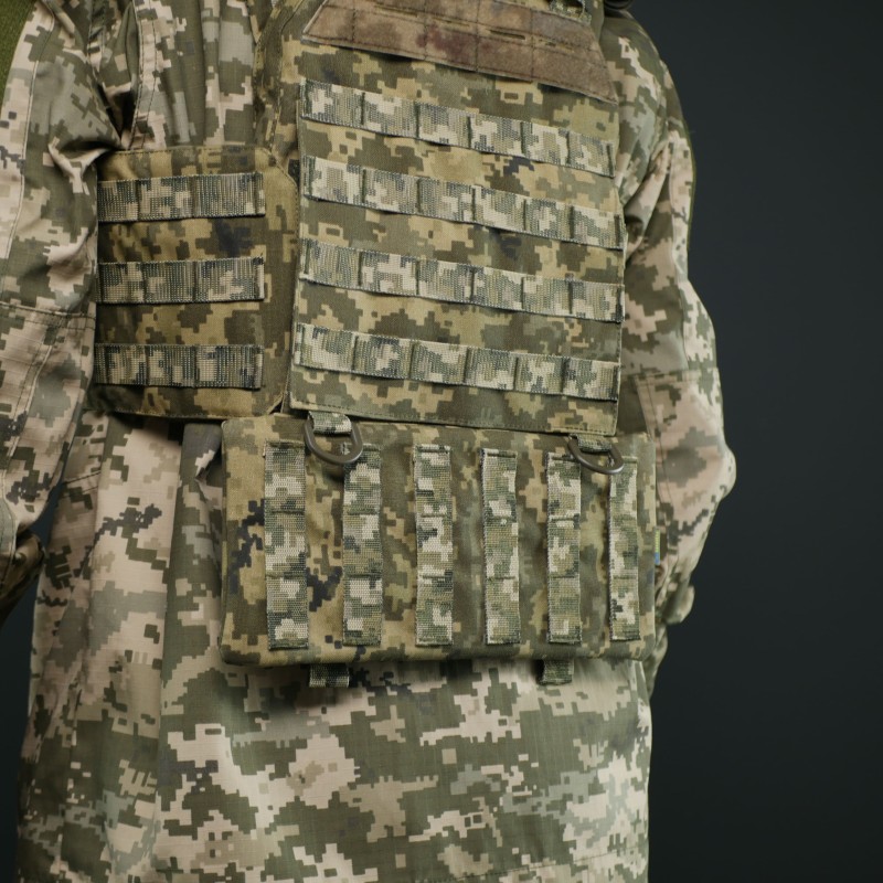 Захист попереку Kiborg GEN.2 + балістичний захист 2 класу Militex (Піксель)