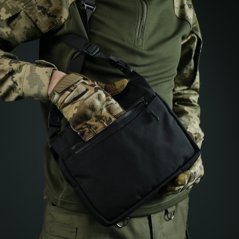 Смарт-сумка через плече Kiborg Tactic city bag Чорна