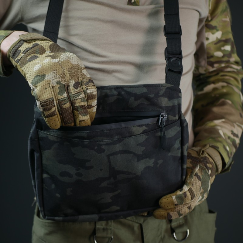 Смарт-сумка через плече Militex Tactic city bag Cordura original USA Чорний Мультикам