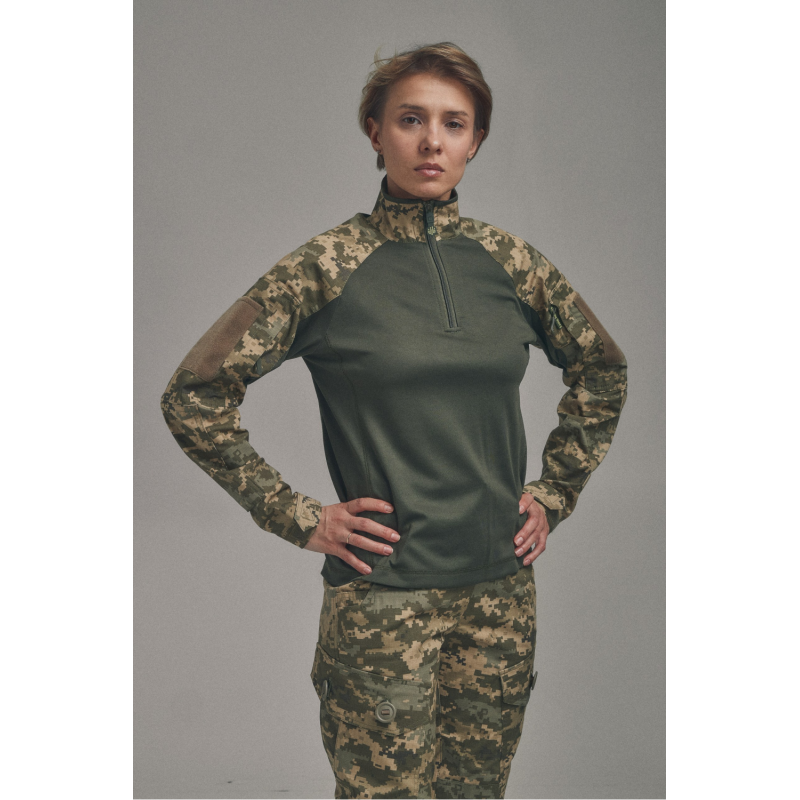 Жіноча бойова сорочка UBACS для бронежилета Піксель/Хакі