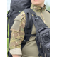 Сумка через плече — Чорна з MOLLE-системою