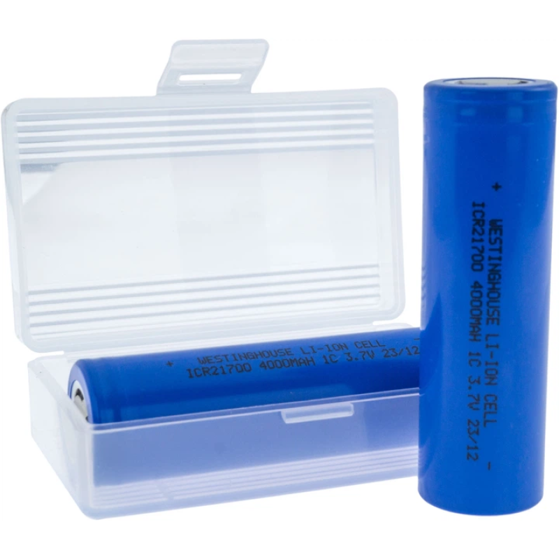Акумулятори Westinghouse ICR21700 4000 mAh 3.7V Li-ion набір 2 шт у пластиковому боксі 21700