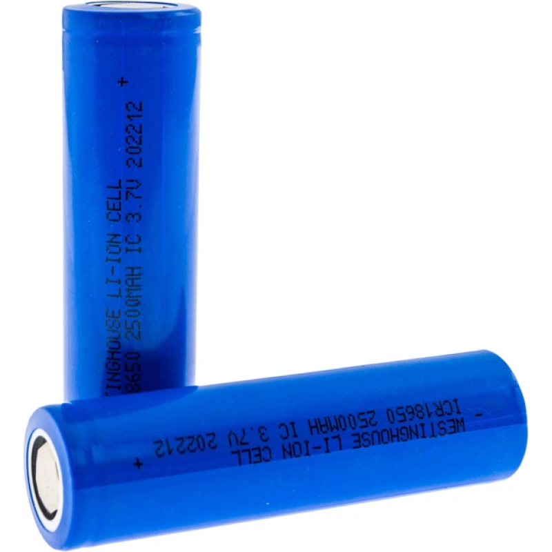 Акумулятори Westinghouse ICR18650F 2500 mAh 3.7V Li-ion набір 2 шт у пластиковому боксі 18650
