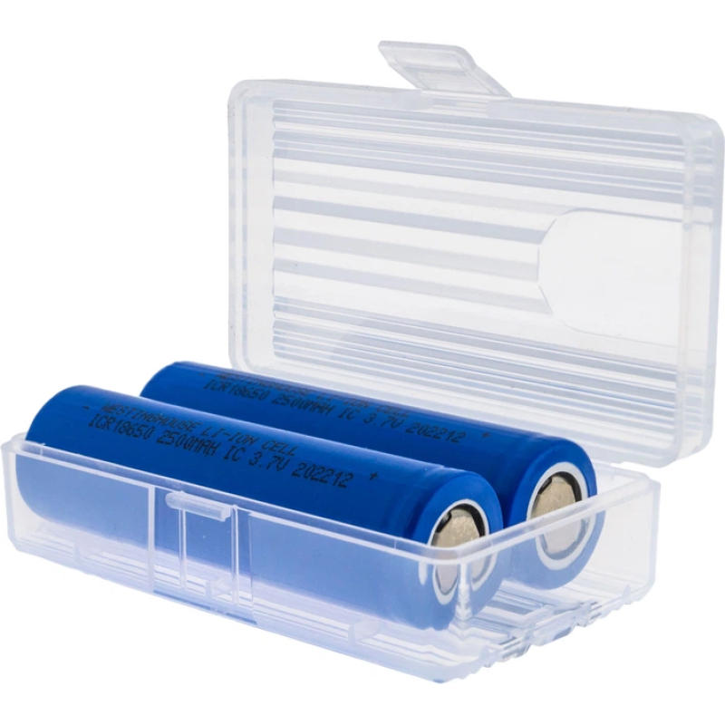 Акумулятори Westinghouse ICR18650F 2500 mAh 3.7V Li-ion набір 2 шт у пластиковому боксі 18650
