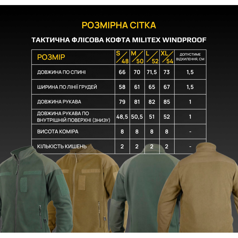 Флисовая кофта хаки Militex mod. 1