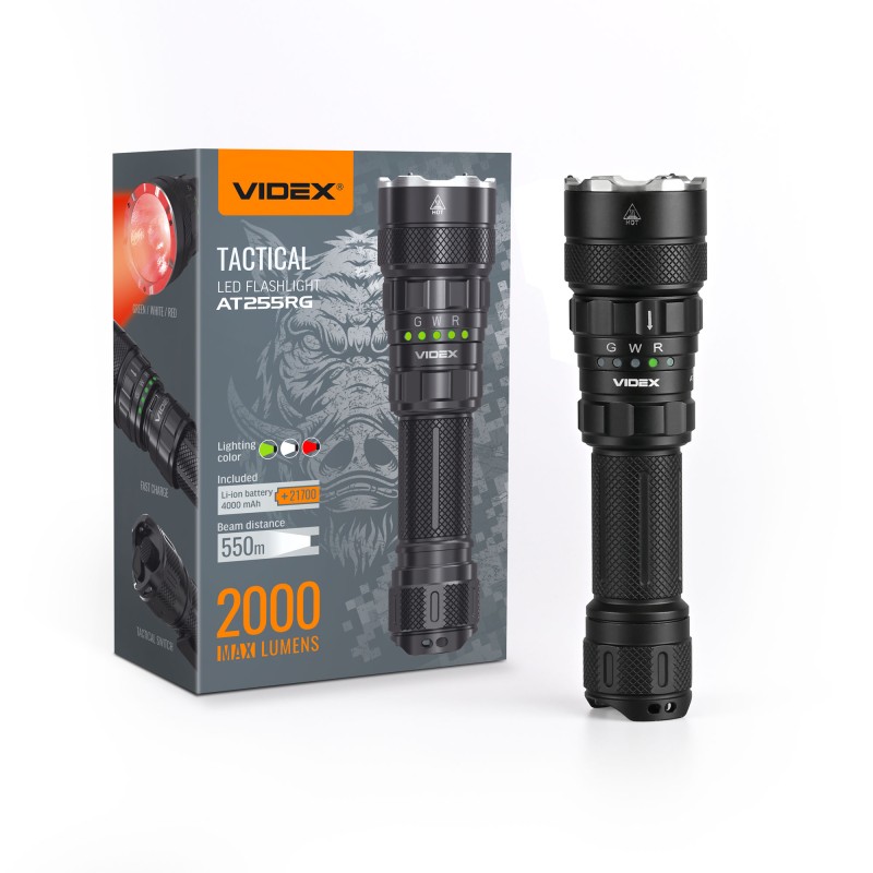 Тактический светодиодный фонарик VIDEX VLF-AT255RG 2000Lm 5000K