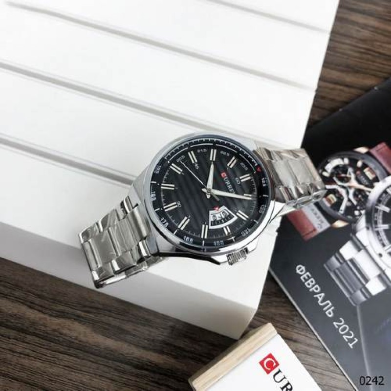 Curren 8375 Silver-Black