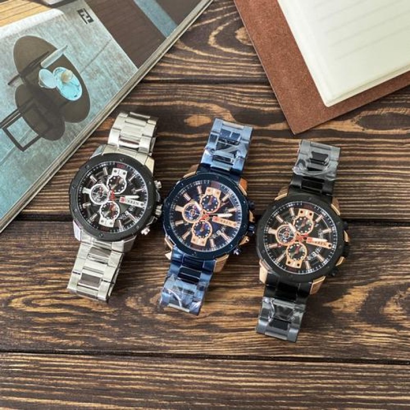 Curren 8336 Silver-Black