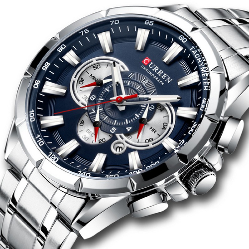 Curren 8363 Silver-Blue