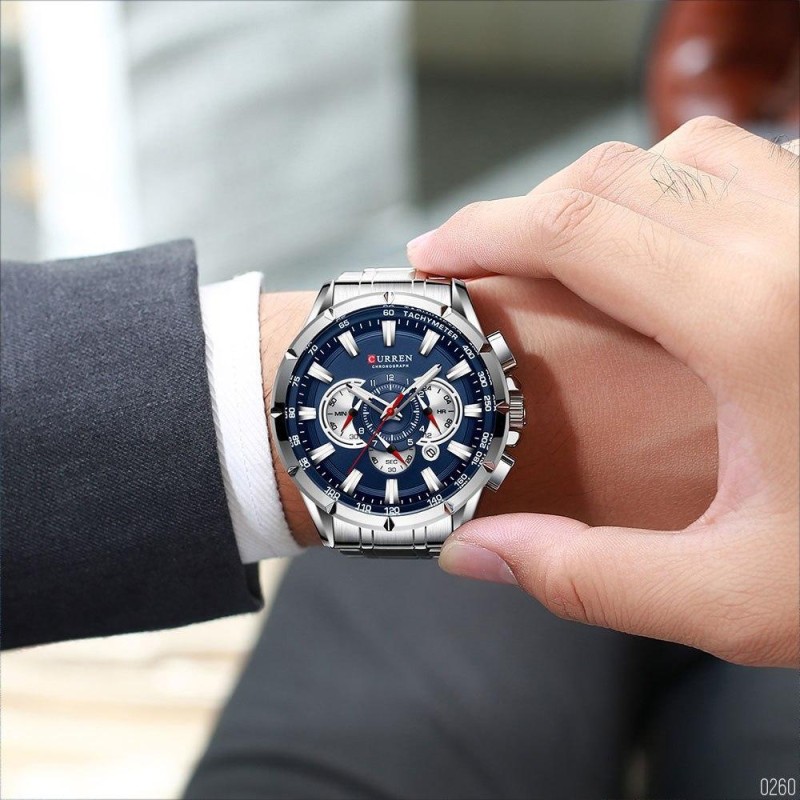 Curren 8363 Silver-Blue