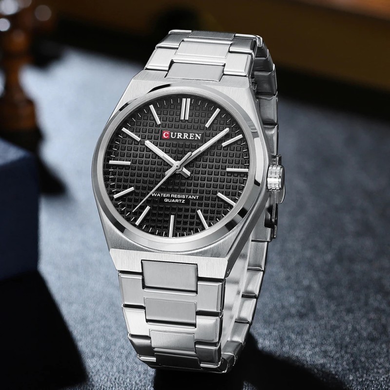 Curren 8439 Silver-Black