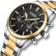 Curren 8446 Silver-Gold-Black