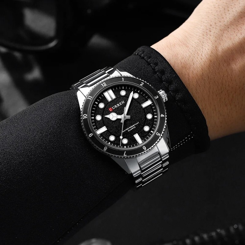 Curren 8450 Silver-Black