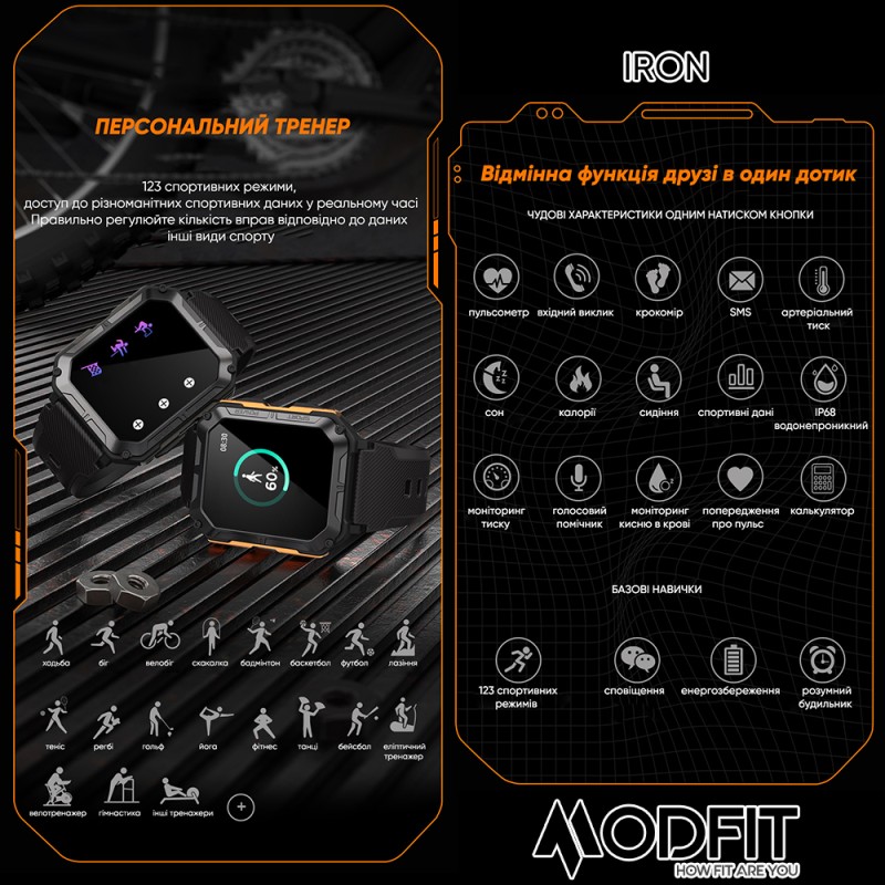 Modfit Iron Black-Orange