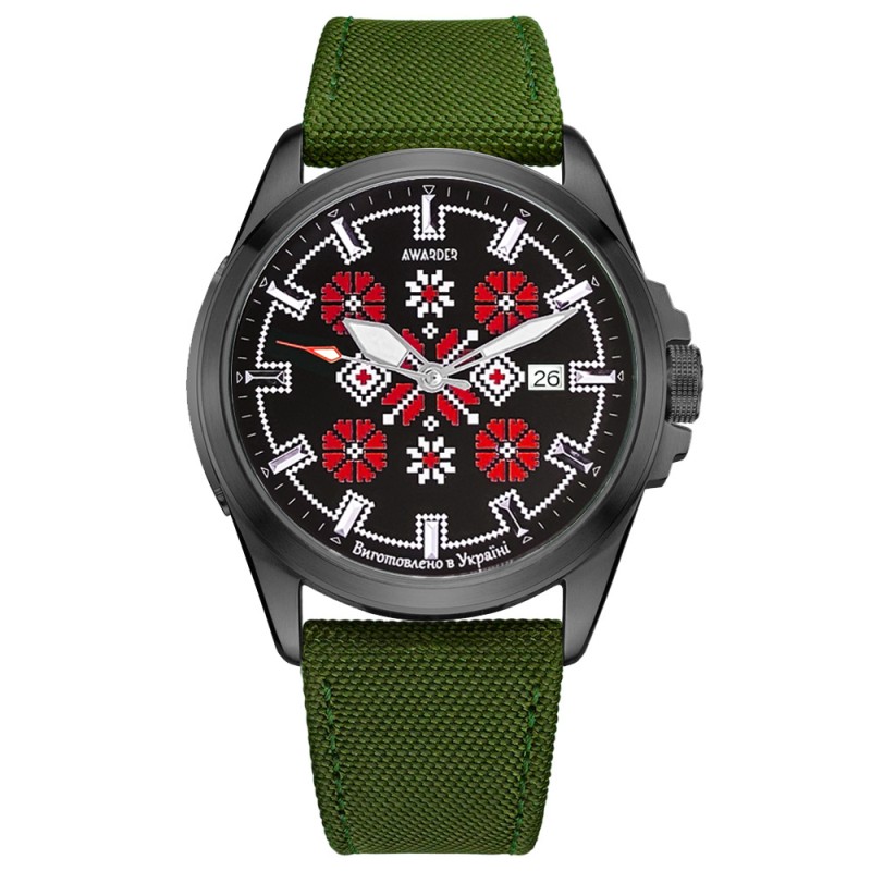 Awarder Embroidery Black-Red Automatic 10ATM