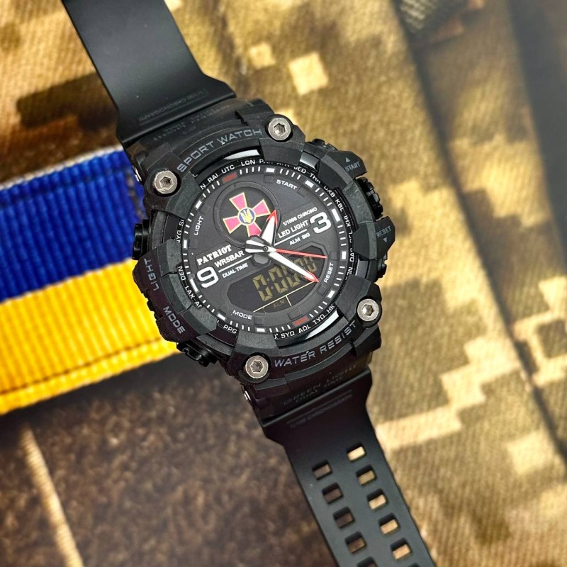 Patriot 001RDZSU ЗСУ Чорні з червоним + Коробка.