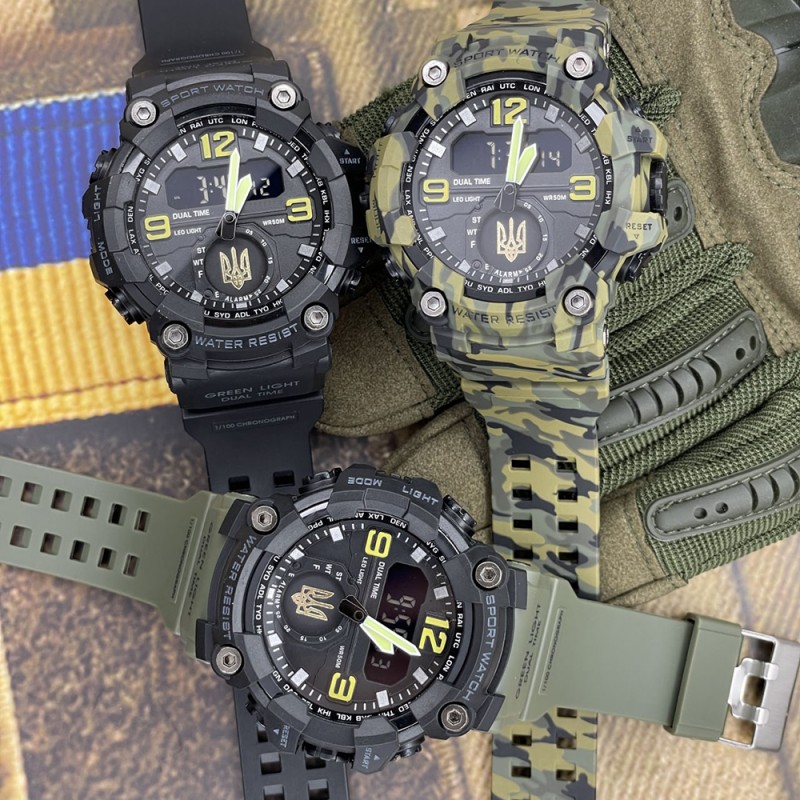 Patriot 003BKUAGD Тризуб золото Чорні + Коробка.