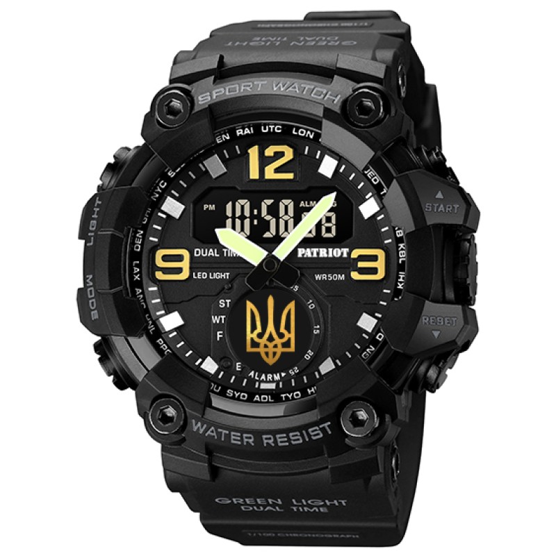 Patriot 003BKUAGD Тризуб золото Чорні + Коробка.
