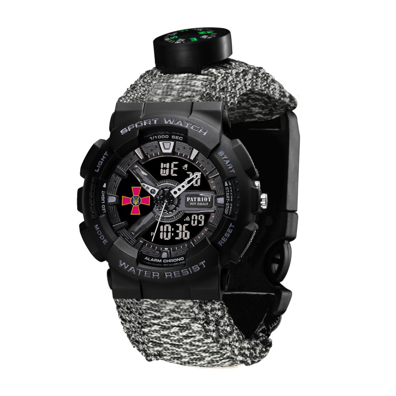 Patriot 005BKSU ЗСУ Чорні Паракордовий ремінець ACU + Коробка