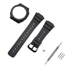 Ремінець + безель (рант) для Casio G-Shock GA-2100 Black BK