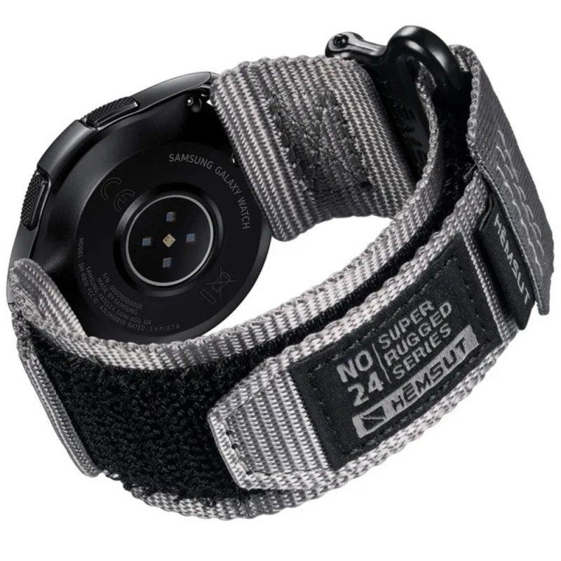 Ремінець для годинника Hemsut HGA121 Super Strong Nylon Grey 20 mm