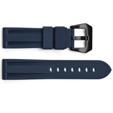 Ремінець для годинника 3001 Silicone Blue-Black 24 мм.