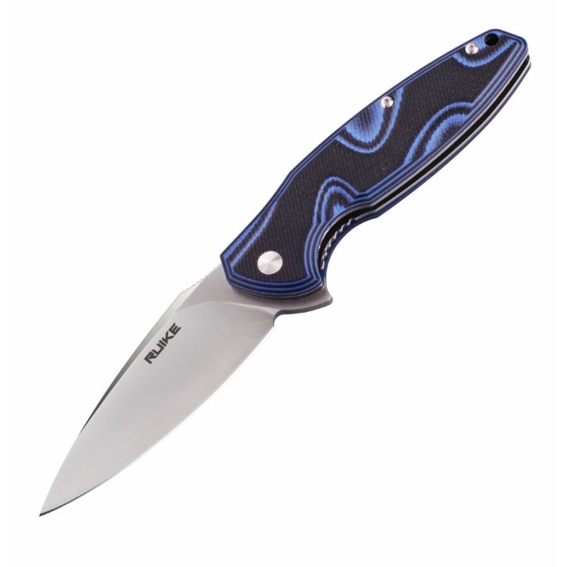 Ніж складаний туристичний Ruike Fang P105-Q, (9.2 см) 14C28N / G10 синій