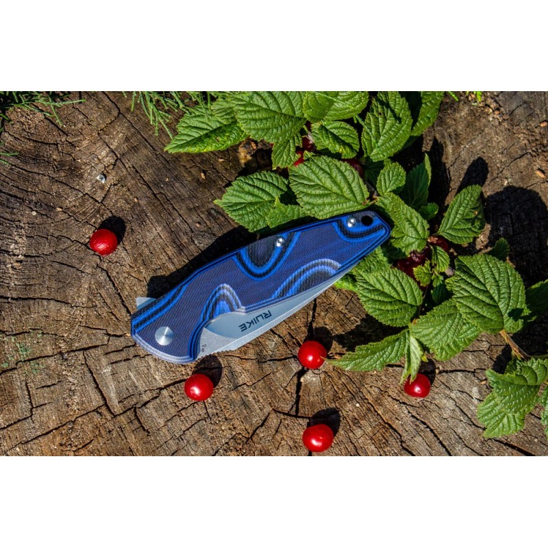 Ніж складаний туристичний Ruike Fang P105-Q, (9.2 см) 14C28N / G10 синій