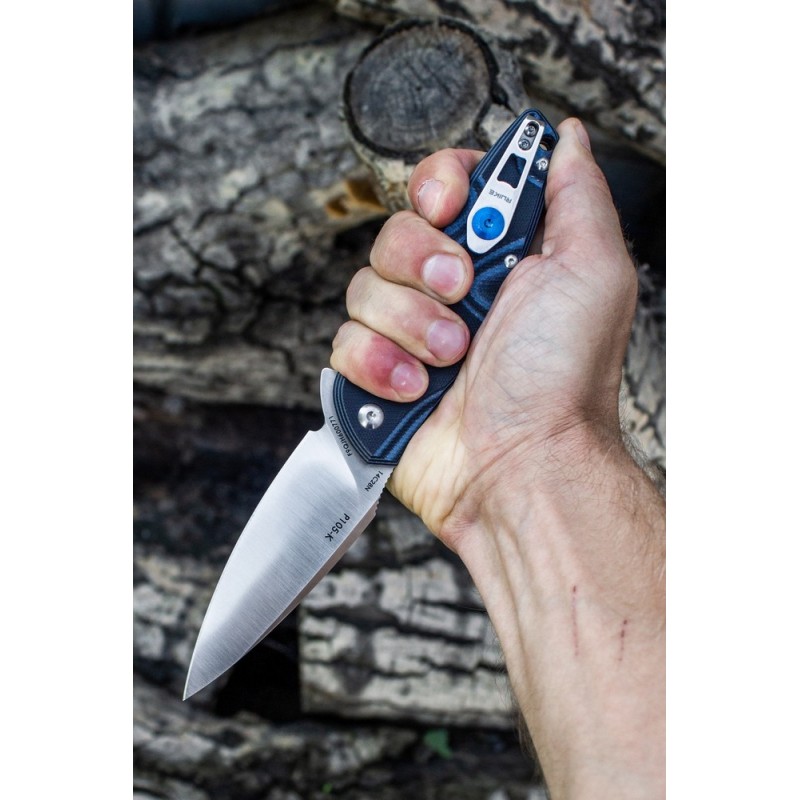 Ніж складаний туристичний Ruike Fang P105-K, (9.2 см) 14C28N / G10 сірий