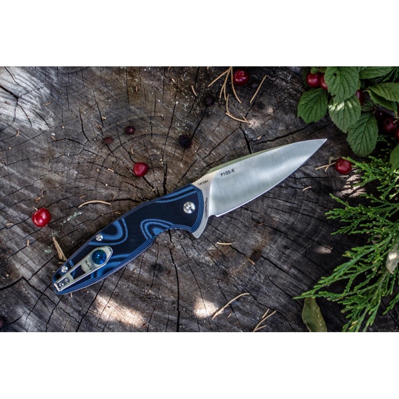 Ніж складаний туристичний Ruike Fang P105-K, (9.2 см) 14C28N / G10 сірий