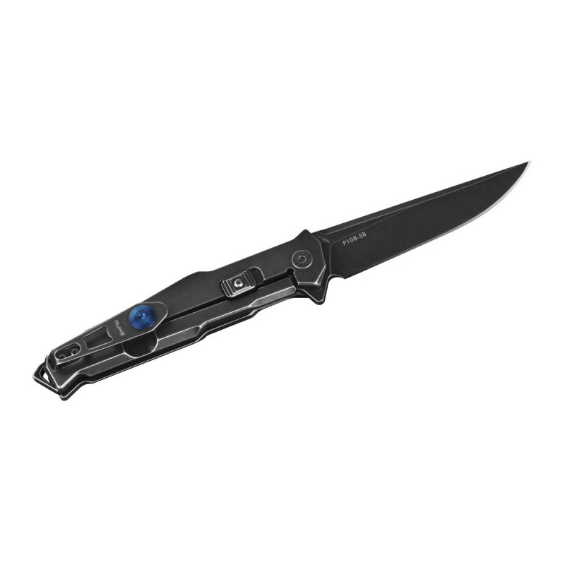 Ніж складаний туристичний Ruike P108-SB, (8.8 см) 14C28N / 3cr14n чорний