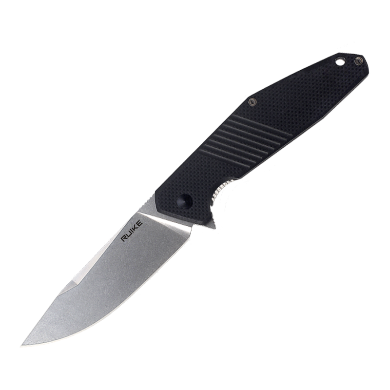 Ніж складаний туристичний Ruike D191-B, (9.2 см) 8Cr13Mov / G10 + steel 420 чорний