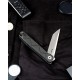 Ніж складаний туристичний Ruike P127-CB, (9.1 см) 14C28N / G10 + carbon fiber чорний