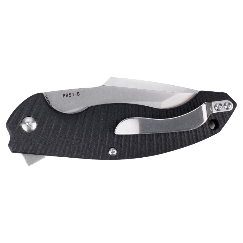 Ніж складаний туристичний Ruike P851-B, (8.9 см) 14C28N / G10 чорний
