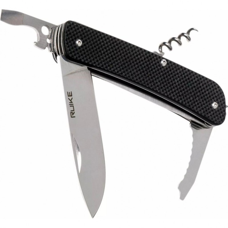 Багатофункціональний ніж Ruike Criterion L32, (8.5 см) 12C27 / G10 чорний, 13 інстр.