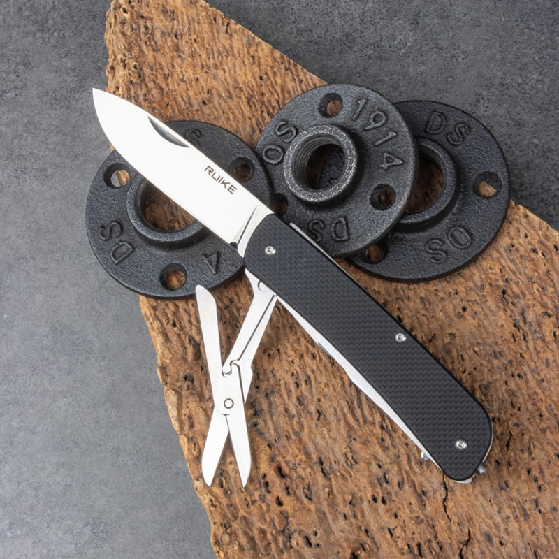 Багатофункціональний ніж Ruike Criterion L42, (8.5 см) 12C27 / G10 чорний, 19 інстр.