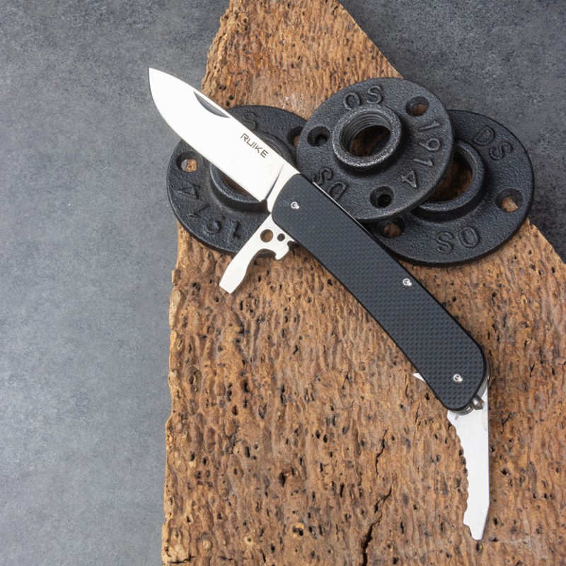 Багатофункціональний ніж Ruike Criterion L51, (8.5 см) 12C27 / G10 чорний, 23 інстр.