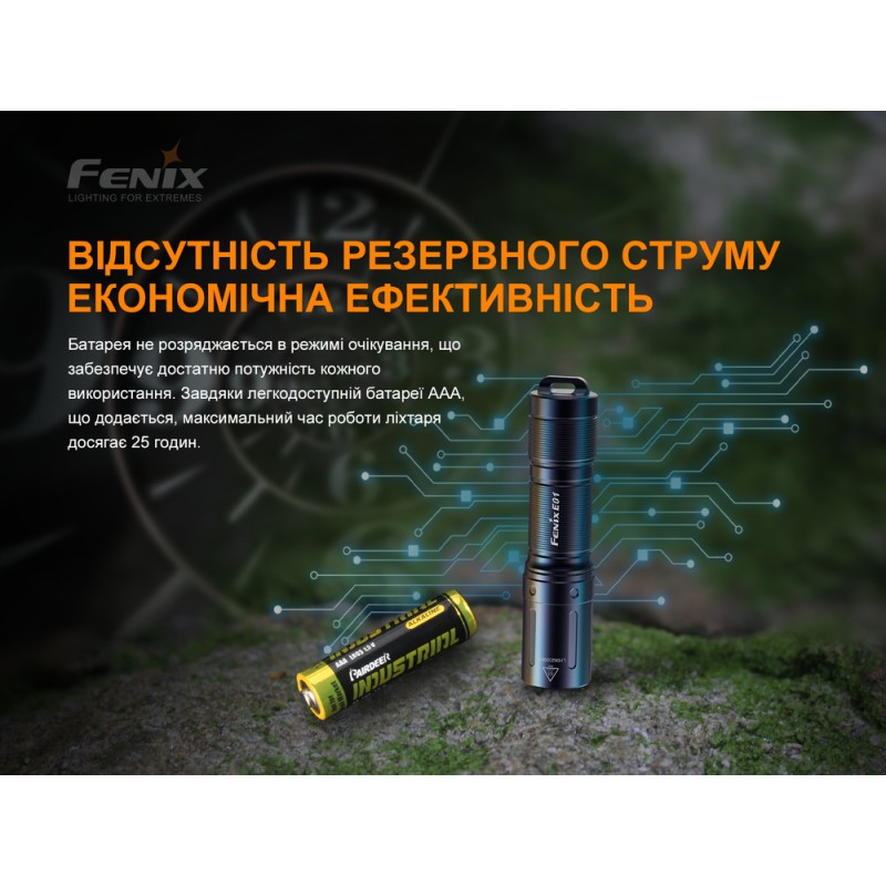 Ліхтар ручний Fenix E01 V2.0 чорний