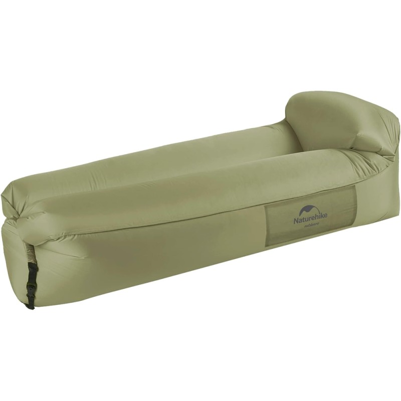 Матрац, ламзак надувний Naturehike NH20FCD06, 180х70х52 см, оливковий, має чохол-рюкзак