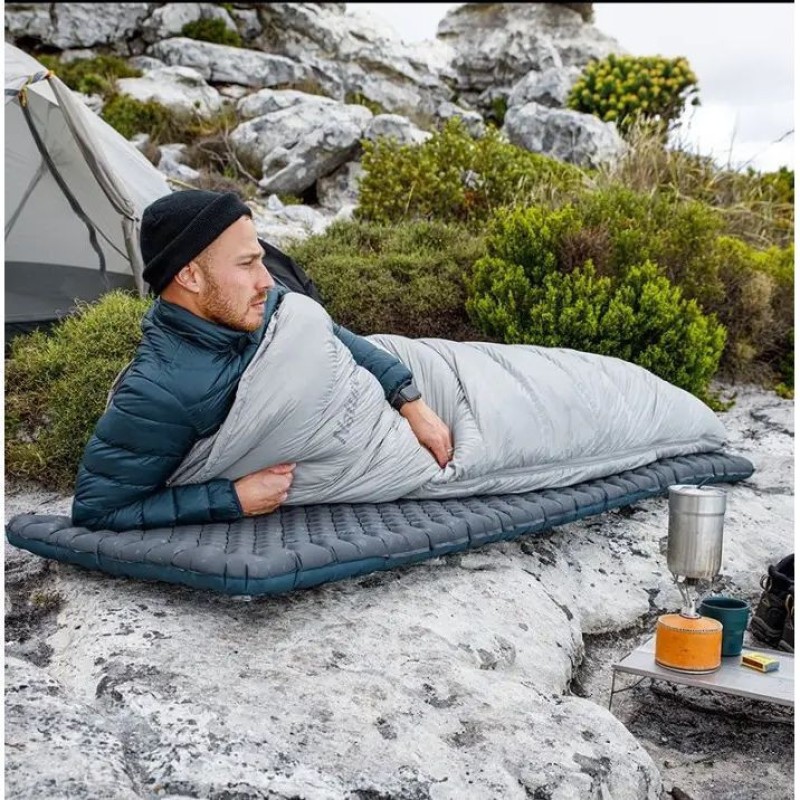 Матрац туристичний надувний одномісний Naturehike CNH22DZ018, надлегкий, 196x64x7 см, для туризму із мішком для надування