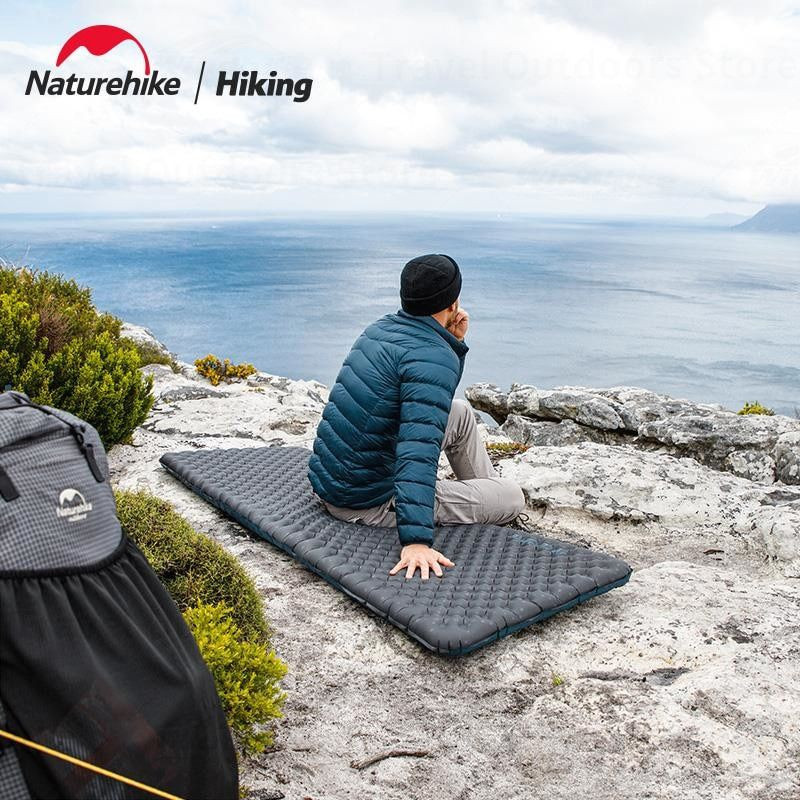 Матрац туристичний надувний одномісний Naturehike CNH22DZ018, надлегкий, 196x64x7 см, для туризму із мішком для надування