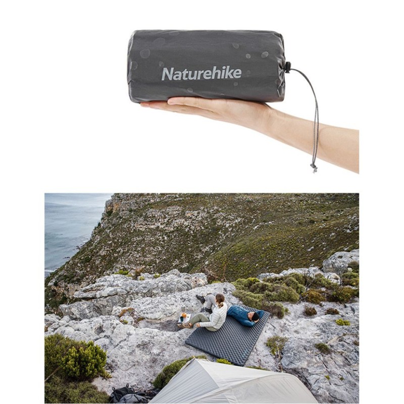 Матрац туристичний надувний одномісний Naturehike CNH22DZ018, надлегкий, 196x64x7 см, для туризму із мішком для надування