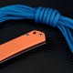 Ніж складаний туристичний Ruike P801-J, (8.6 см) 14C28N /  G10 помаранчевий