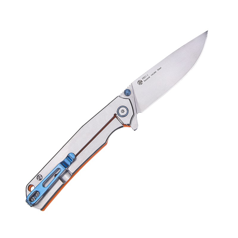 Ніж складаний туристичний Ruike P801-J, (8.6 см) 14C28N /  G10 помаранчевий