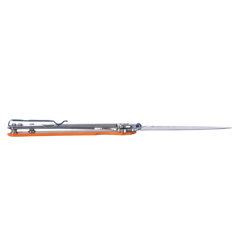 Ніж складаний туристичний Ruike P801-J, (8.6 см) 14C28N /  G10 помаранчевий