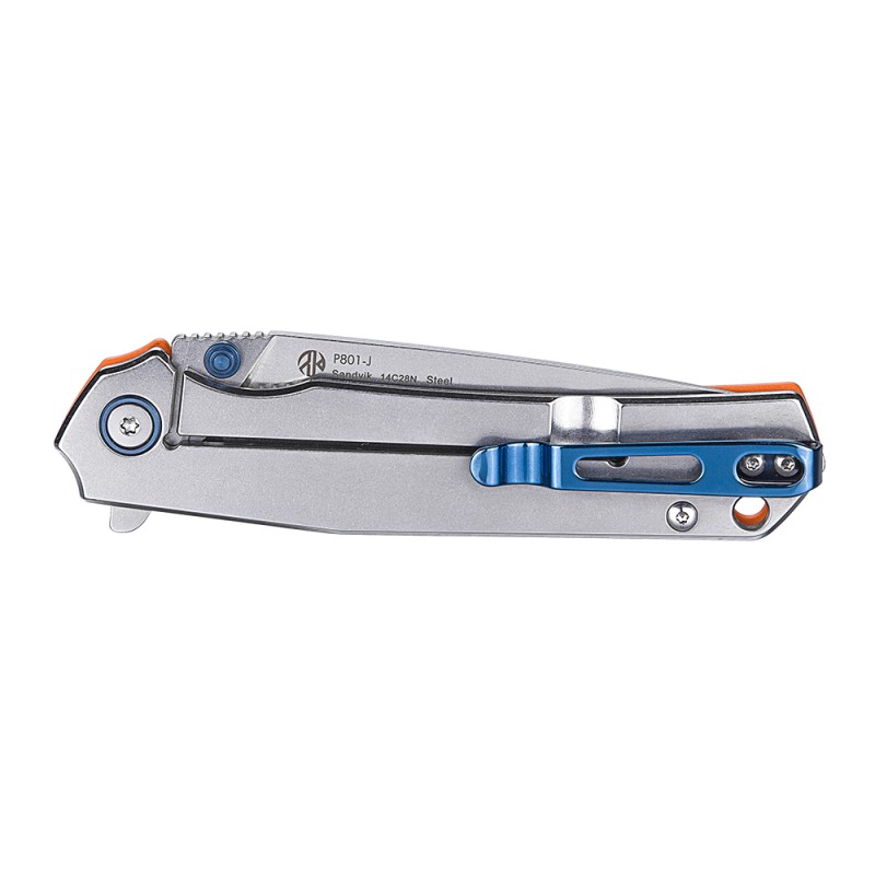 Ніж складаний туристичний Ruike P801-J, (8.6 см) 14C28N /  G10 помаранчевий