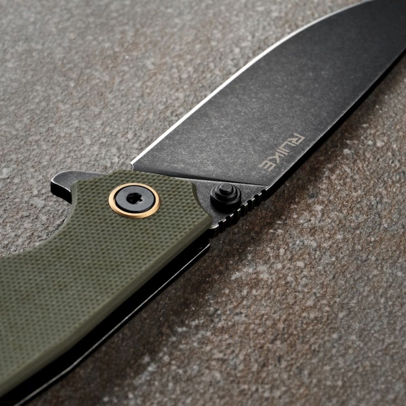 Ніж складаний туристичний Ruike P801-G, (8.6 см) 14C28N / G10 оливковий