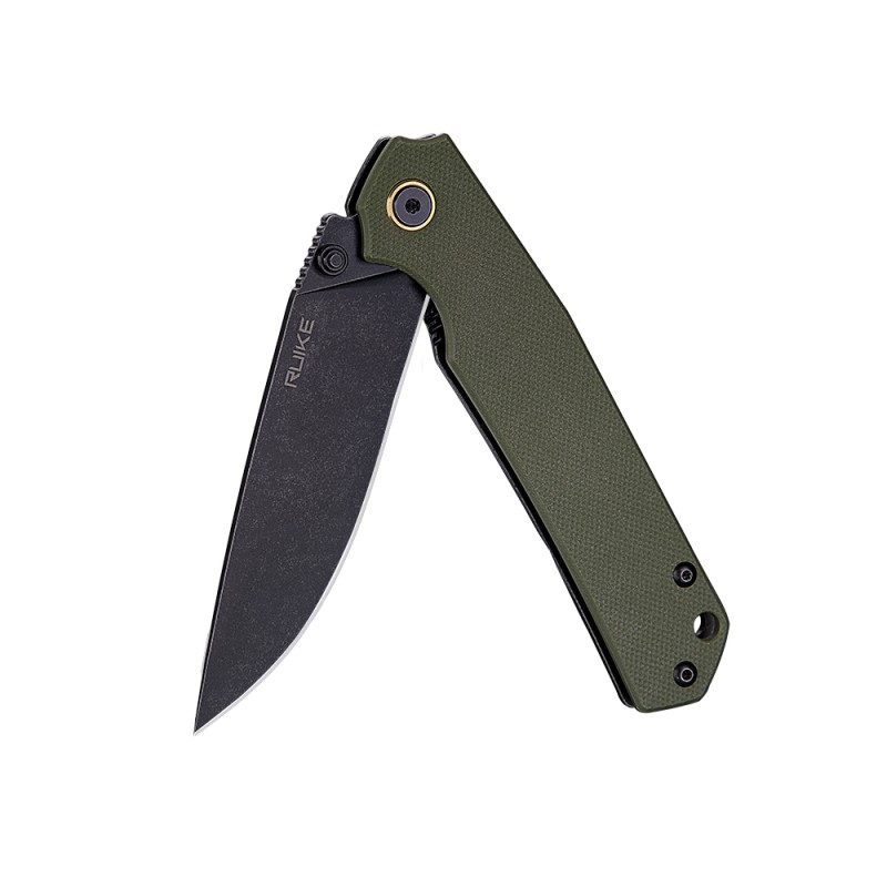 Ніж складаний туристичний Ruike P801-G, (8.6 см) 14C28N / G10 оливковий