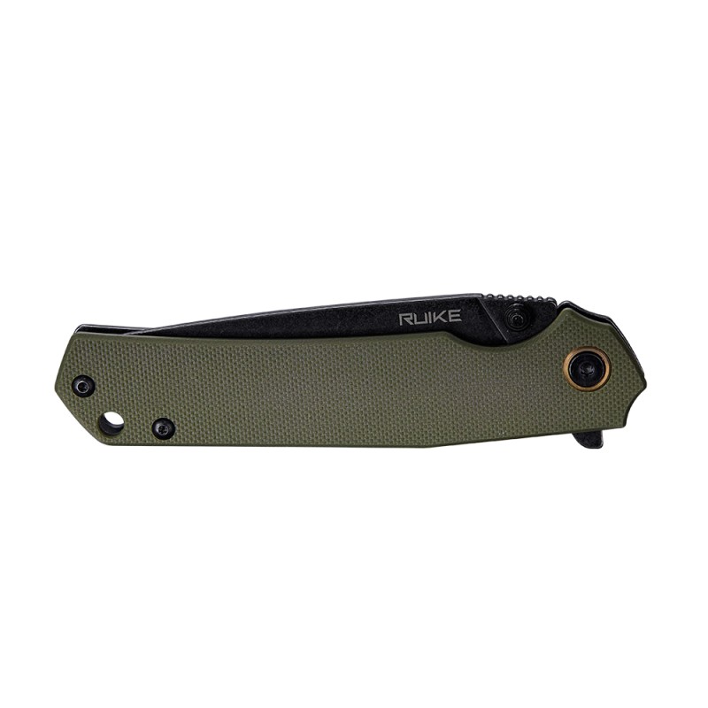 Ніж складаний туристичний Ruike P801-G, (8.6 см) 14C28N / G10 оливковий