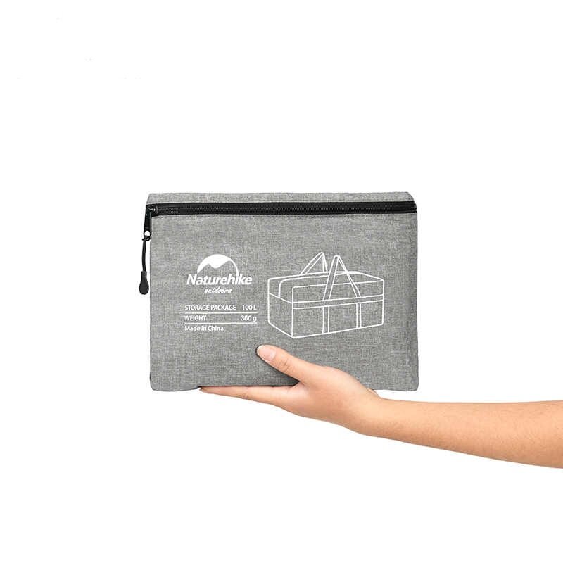 Сумка для зберігання портативна Naturehike NH17S021-L, 100 л, світло-сірий